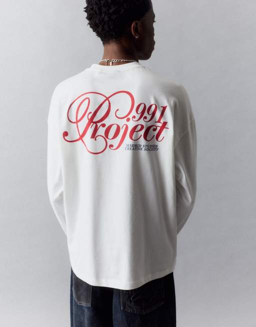 Pull&Bear t-shirt graphique coupe relaxed blanc, 2 de 7