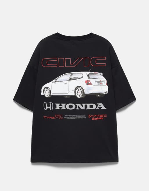 Pull&Bear t-shirt graphique Honda Civic gris, 7 de 7