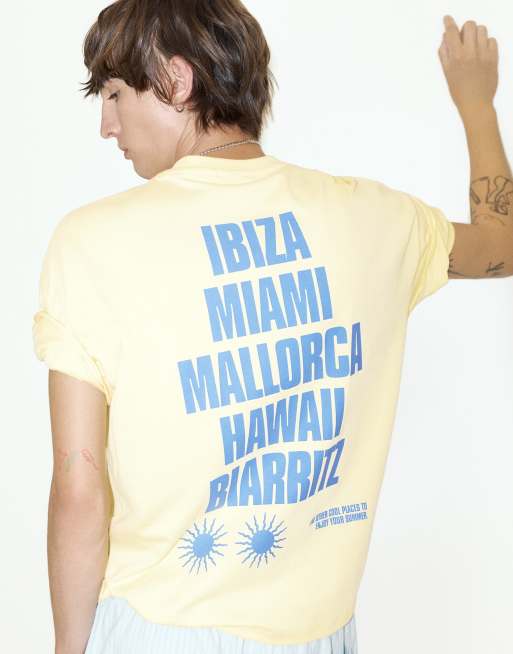 Pull&Bear T-shirt graphique Stwd road trip jaune, 6 de 7