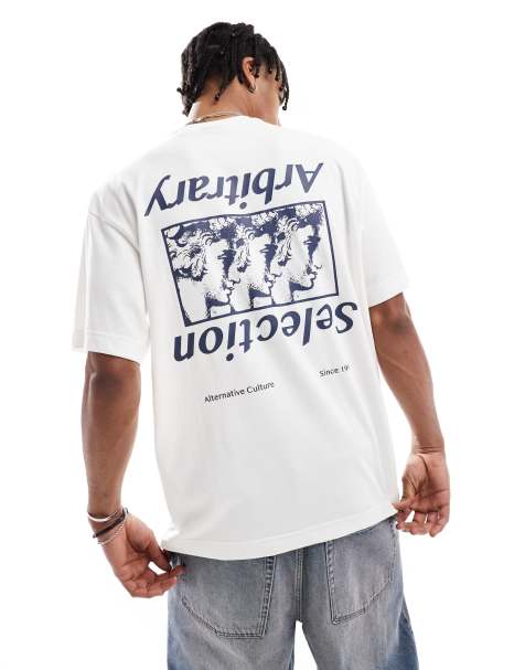 Pull&Bear - T-shirt imprimé au dos - Blanc - view 1