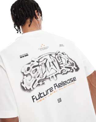 T-shirt imprim Future Release au dos - Pull & bear - Modalova