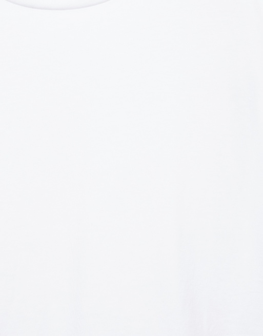 Pull&Bear t-shirt manches longues coupe carrée blanc, 6 de 7