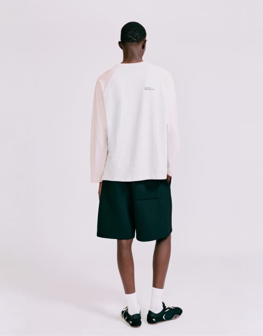 Pull&Bear t-shirt med raglanärmar i rosa, 3 av 7