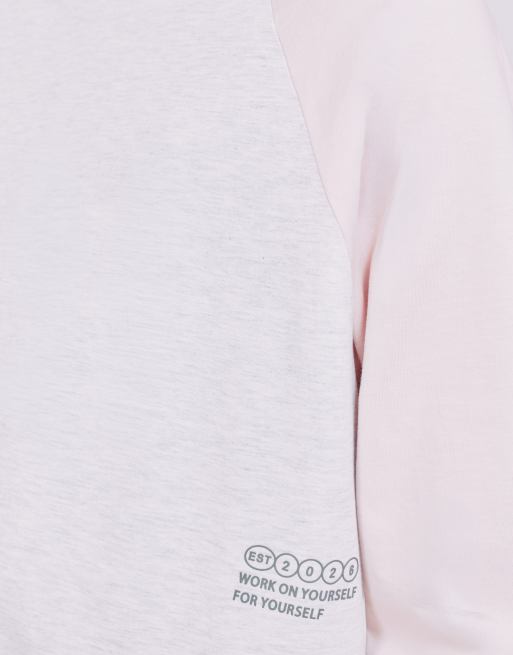 Pull&Bear T-shirt med raglanærmer i pink, 4 af 7