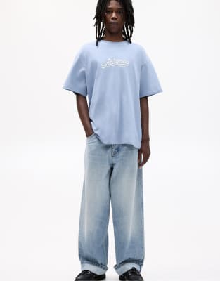 Pull&Bear - T-shirt met Atlanta-print in grijs