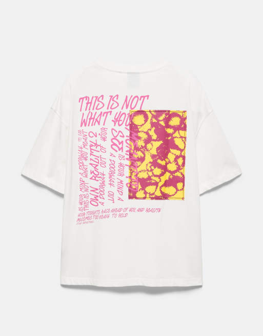 Pull&Bear - T-shirt met grafische 'STWD' print in wit, 5 van 5