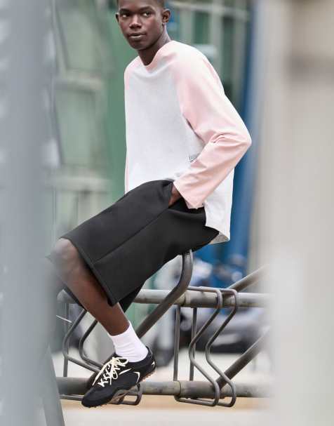 Pull&Bear T-shirt met raglanmouwen in roze - view 1