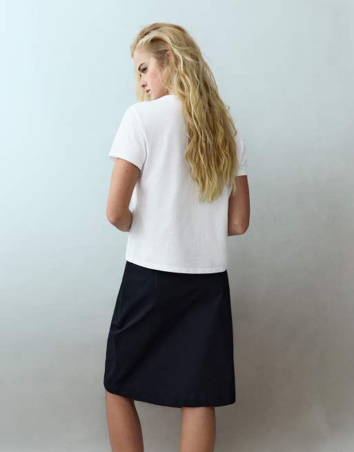 Pull&Bear T-Shirt mit Textgrafik in Ice, 3 von 7
