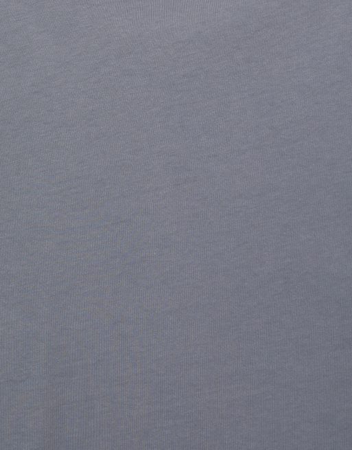 Pull&Bear - T-shirt moulant basique - Bleu, 6 de 7