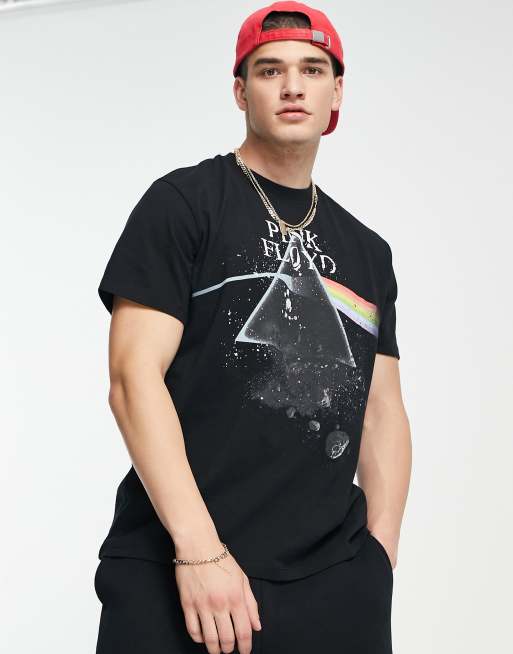 Pull&Bear - T-shirt nera con stampa dei Pink Floyd