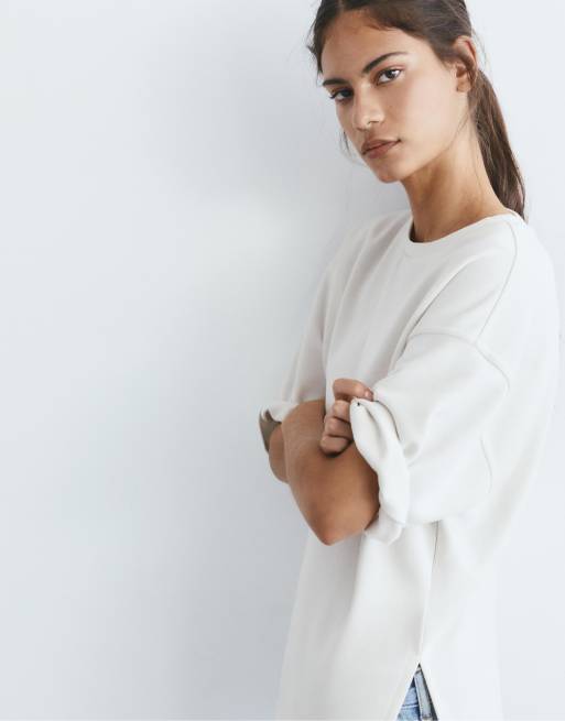 Pull&Bear - T-shirt oversize à manches courtes - Beige, 3 de 4