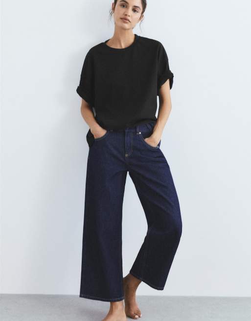 Pull&Bear - T-shirt oversize à manches courtes - Noir, 5 de 7