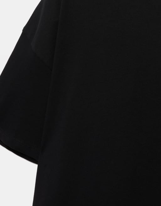Pull&Bear - T-shirt oversize à manches courtes - Noir, 6 de 7