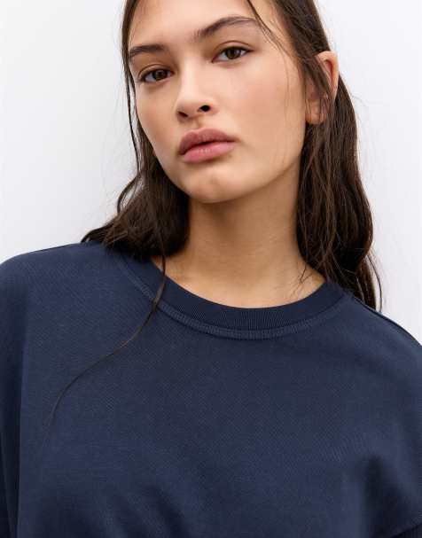 Pull&Bear - T-shirt oversize blu - view 2