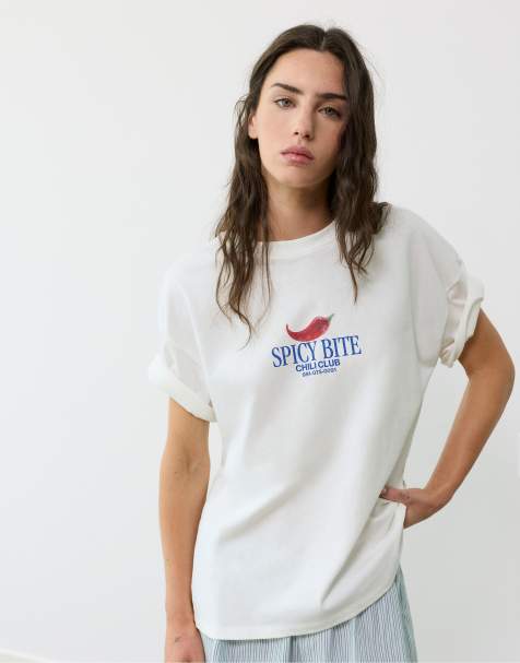 Pull&Bear T-shirt oversize con stampa chilli in ice - view 1