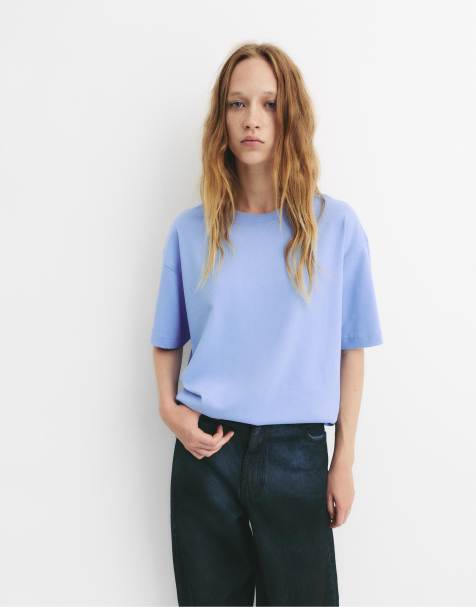 Pull&Bear - T-shirt oversize - Indigo - view 1