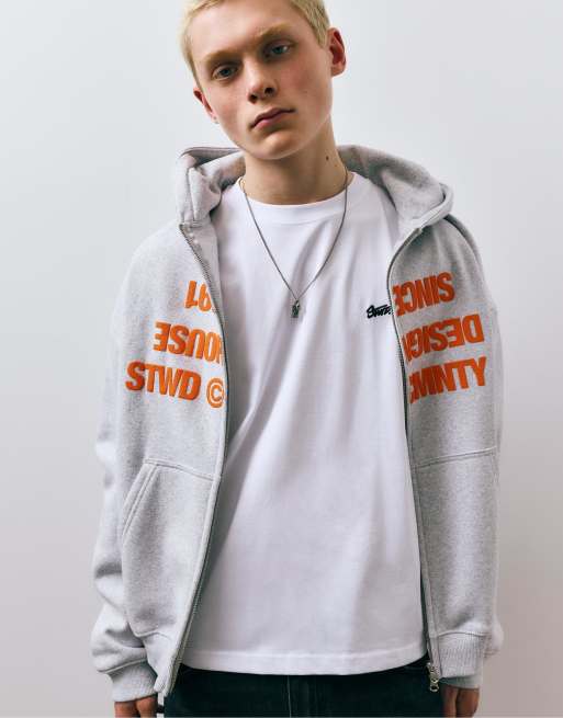 Pull&Bear - T-shirt oversize squadrata bianca con logo Stwd, 7 di 7