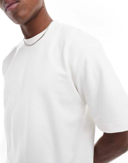 Pull&Bear - T-shirt pesante bianca soffice, 4 di 4