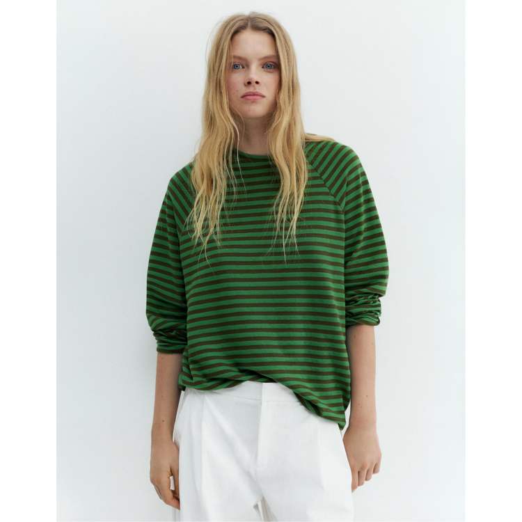 T-shirt REI Vintage Homme Manches Longues Pour Randonnée, Couleur Vert, Coton Confortable Taille L