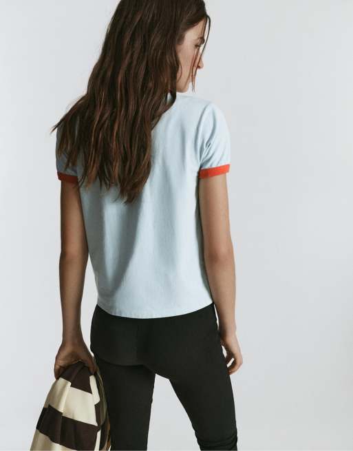 Pull&Bear - T-shirt regular fit blu, 2 di 6