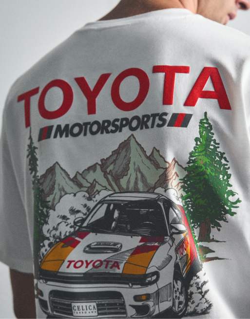 Pull&Bear T-shirt regular fit Toyota bianco sporco, 5 di 7