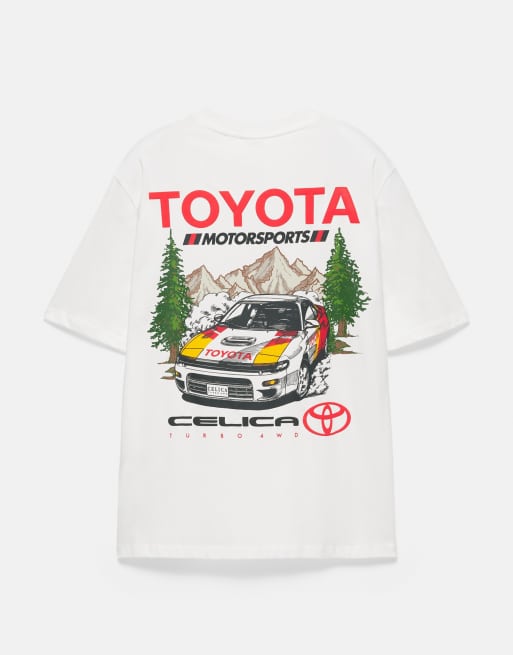 Pull&Bear T-shirt regular fit Toyota bianco sporco, 7 di 7