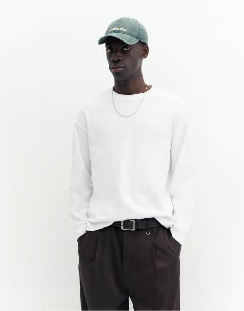 Pull&Bear T-shirt relaxed fit pesante bianca - view 1