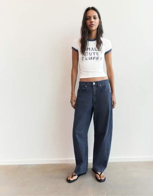 Pull&Bear - T-shirt slim bianca con Lilo & Stitch, 2 di 7