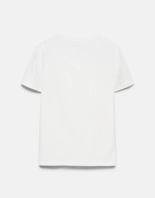 Pull&Bear t-shirt slogan muscle fit bianca, 7 di 7