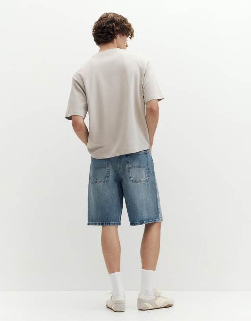 Pull&Bear - T-shirt squadrata color pietra, 4 di 4