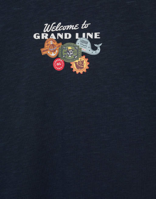 Pull&Bear t-shirt une pièce à rayures larges bleu marine, 5 de 6