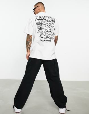 Pull&Bear printed bird T-shirt in white