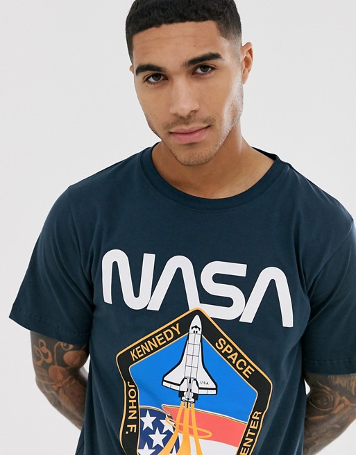 Pull&Bear t-shirt with NASA print in navy