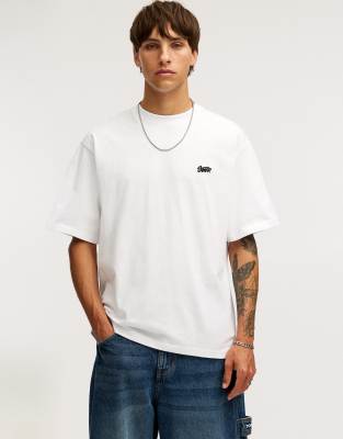 Pull&Bear t-shirt with STWD logo in white - view 1