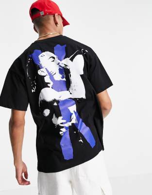 PULL & BEAR T-SHRIT WITH XXXTENTACION BACK PRINT IN BLACK