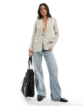 [Pull & Bear] Pull & Bear tailored blazer in ecru-White XS Ecru