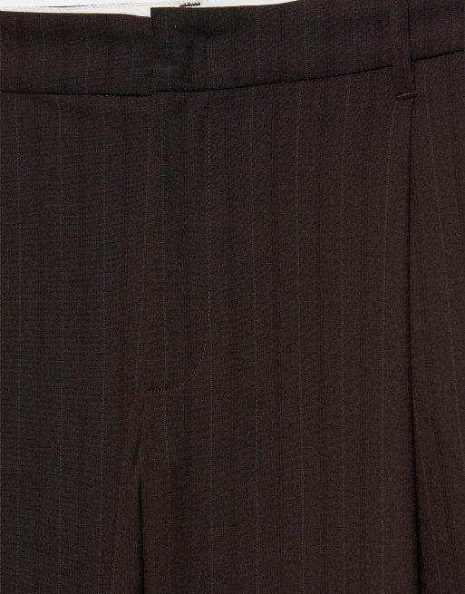 Pull&Bear Tailored darted pants in striped, 7 of 7