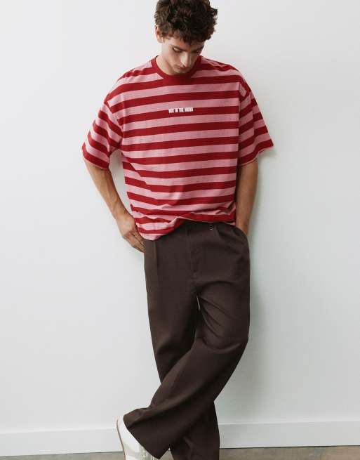 Pull&Bear Tailored darted trousers in brown, 6 of 7