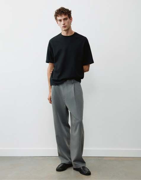 Pull&Bear Tailored darted trousers in grey - view 1