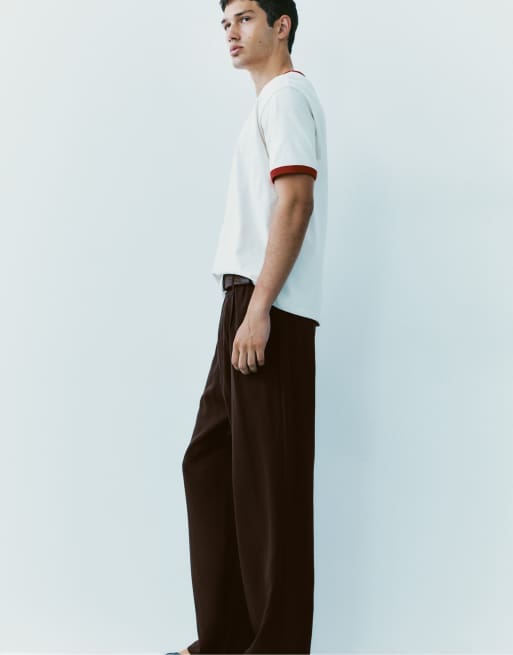 Pull&Bear Tailored jogging trousers in brown, 5 of 7
