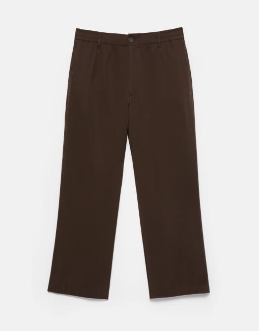 Pull&Bear Tailored jogging trousers in brown, 6 of 7