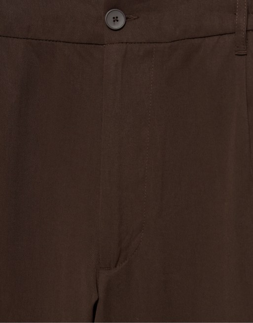 Pull&Bear Tailored jogging trousers in brown, 7 of 7