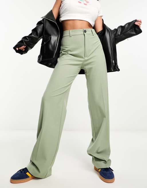 Pull&Bear tailored pants in green