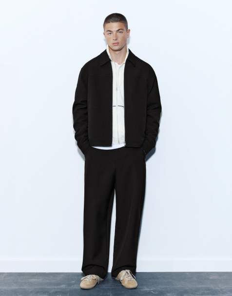 Pull&Bear tailored set in black - view 1