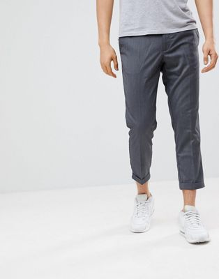 Pull&Bear Tailored Trousers In Grey | ASOS