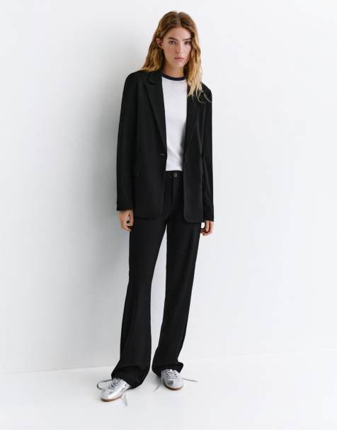 Pull&Bear tailoring set in black - view 1