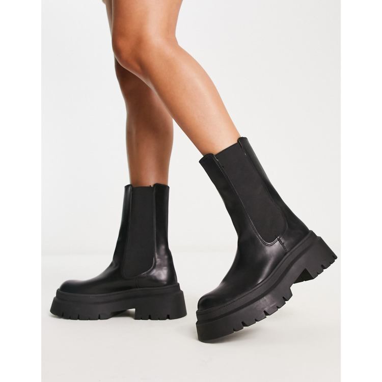 Tall black sale chelsea boots