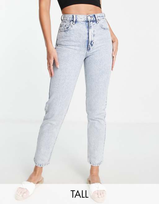 Pull&Bear Tall basic mom jeans in light blue
