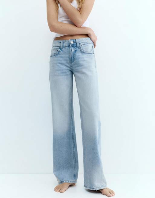 Pull&Bear Tall – Blå jeans med raka ben och låg midja, 2 av 7