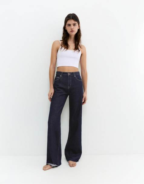 Pull&Bear Tall - Jeans dritti a fondo ampio blu inchiostro - view 1